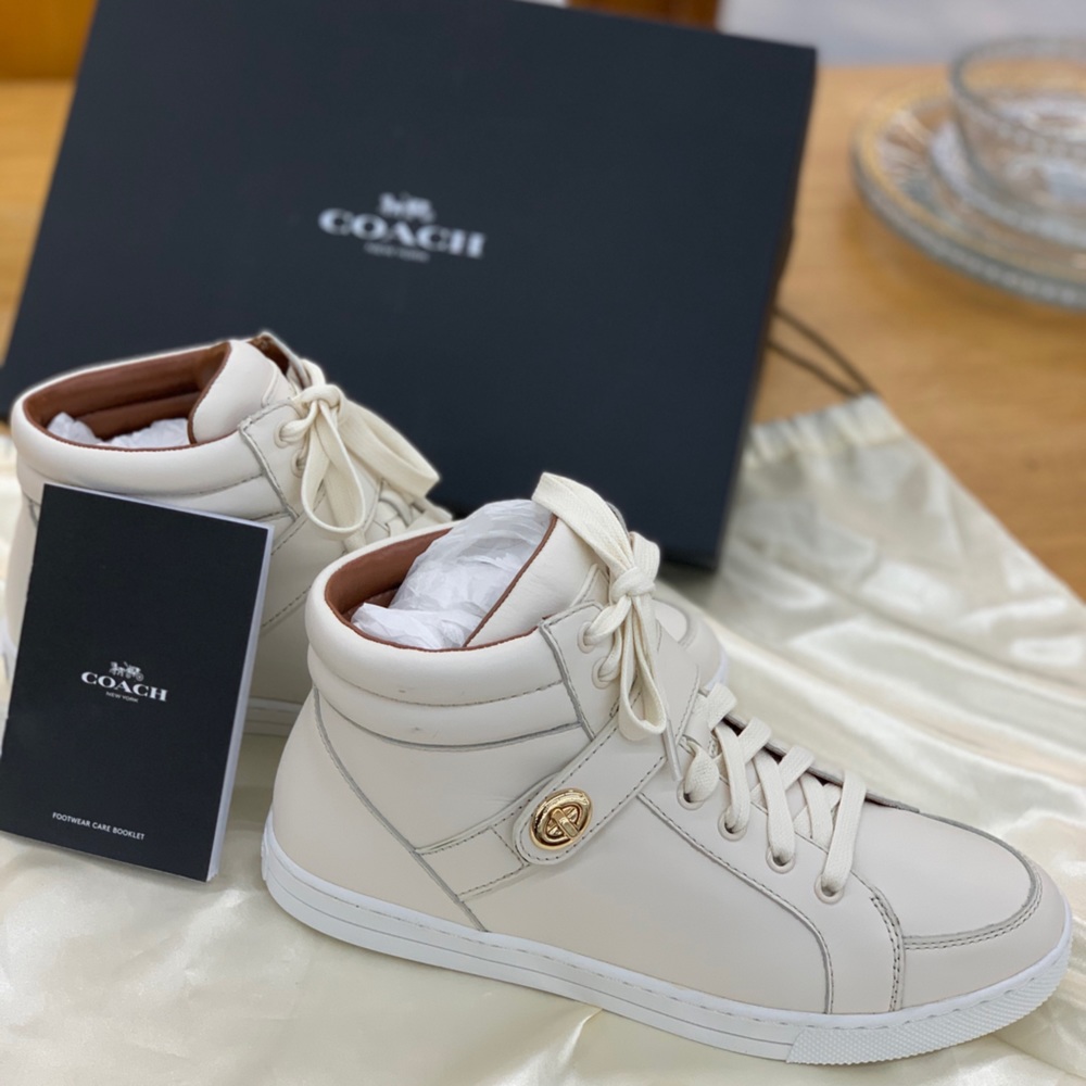 Coach Tan Hightop Sneakers
